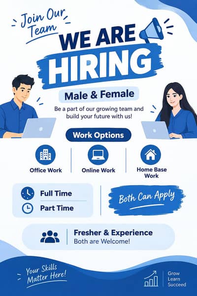 we are hirring lahore staff   for office and online work