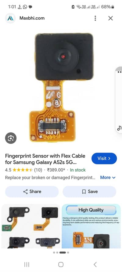 need samsung A52s finger print sensor