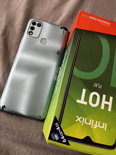 infinix hot 10 play with box