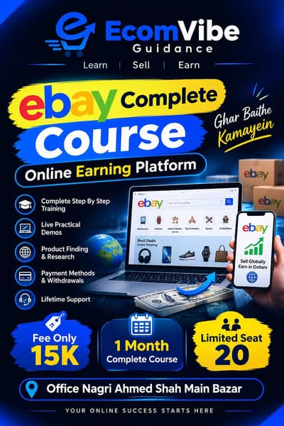 Ebay Complete Course For 30 Days EcomVibe Guidance