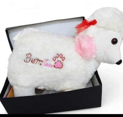 White poodle soft toy - washable imported