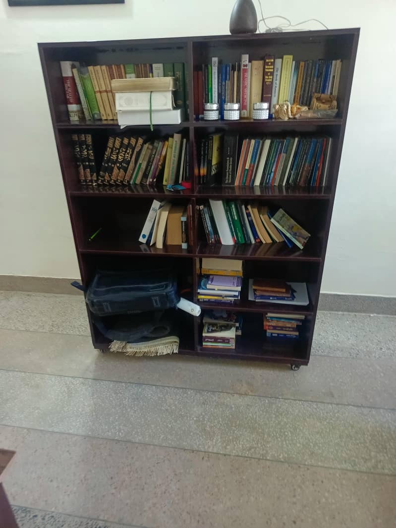 Table and Bookshelf left 1