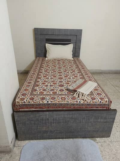 Single bed with side table | URGENT SALE | wooden bed