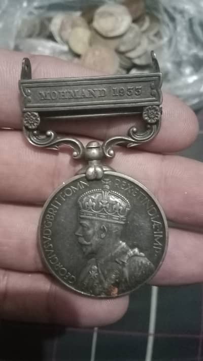 Rare British India Medal Mohmand 1935 RTC 6th Armoured Car Company Na