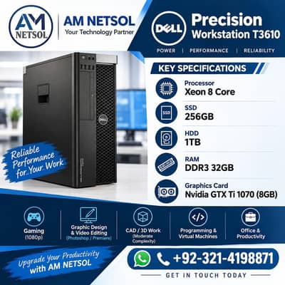 Dell Precision T3610 Workstation with Nvidia 8GB Graphic Card