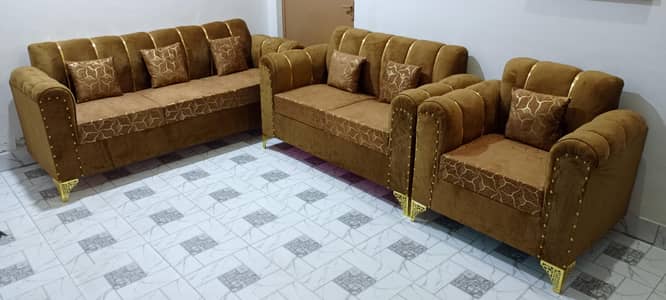 New Texture Design 6 Seater Stylish Sofa Set