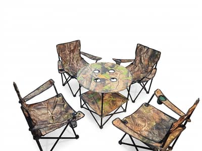 Imported Camouflage Folding Camping Chair & Table Set
