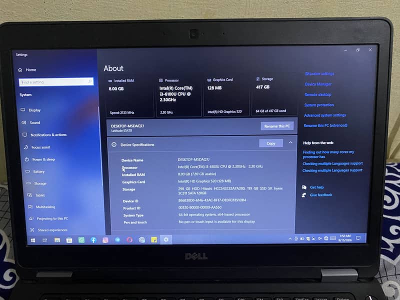 Dell Latitude E5470 0