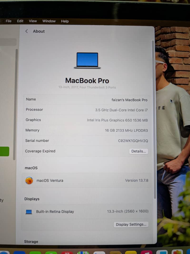 Macbookpro 2017model Touchbar 4