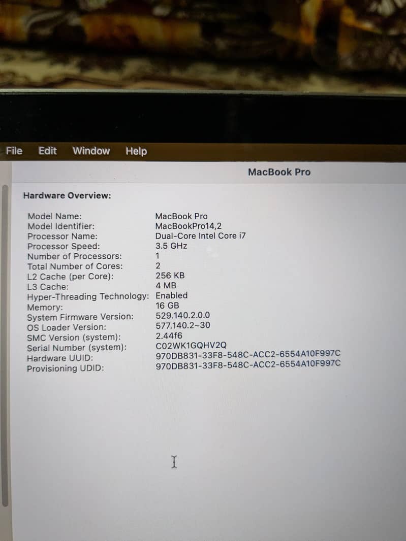 Macbookpro 2017model Touchbar 5