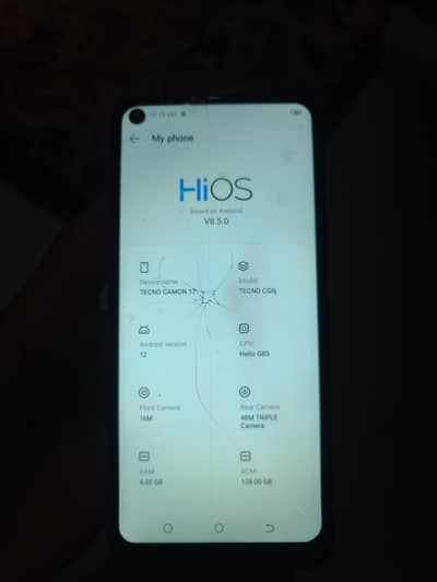 Tecno Camon 17 6\128gb Official PTA Only Set