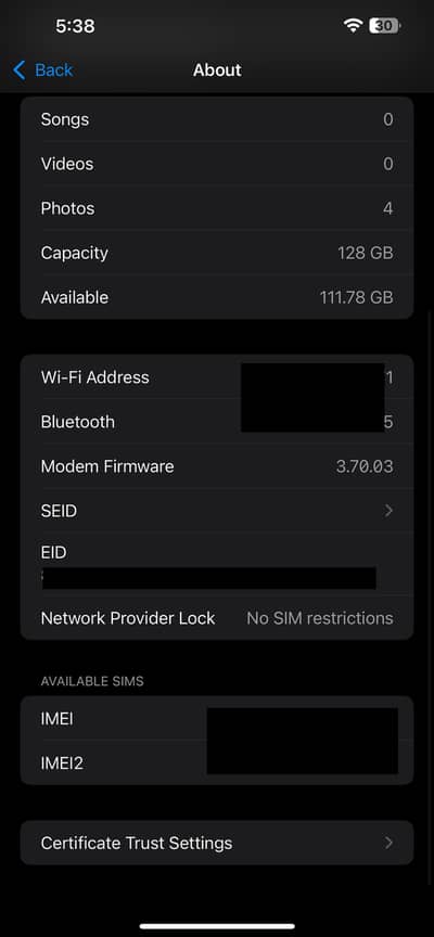 Apple iPhone 14 Plus 128GB - Factory Unlocked - Dual eSIM - Midnight