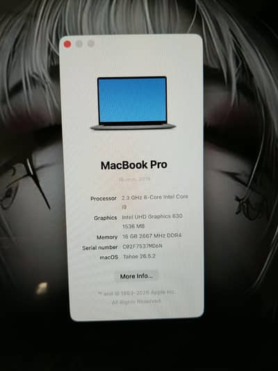 MacBook Pro 2019 i9 16GB 1TB Condition 10/10