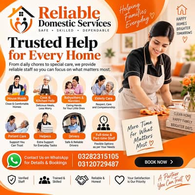 MAIDS. NANNIES,COOK,DRIVER, PATIENT ATTENDENT AND ALL KINDS DOMESTIC. S
