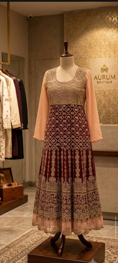 Elegant Designer Heavy Embroidered Anarkali / Maxi Dress