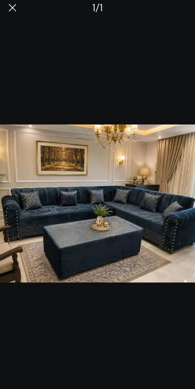 SOFA L SHAPE 7 SEATER WITH TABLE BRAND NEW PLZ CALL 03261271600