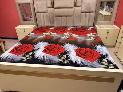 Bedset with dresser and showcase and coffee table and chair