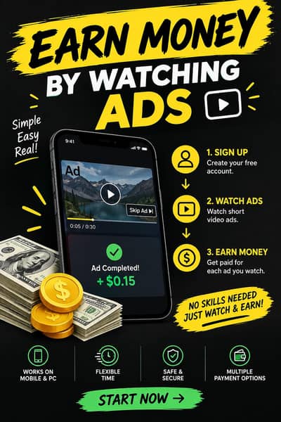 Ads dekh kr paise kamain.