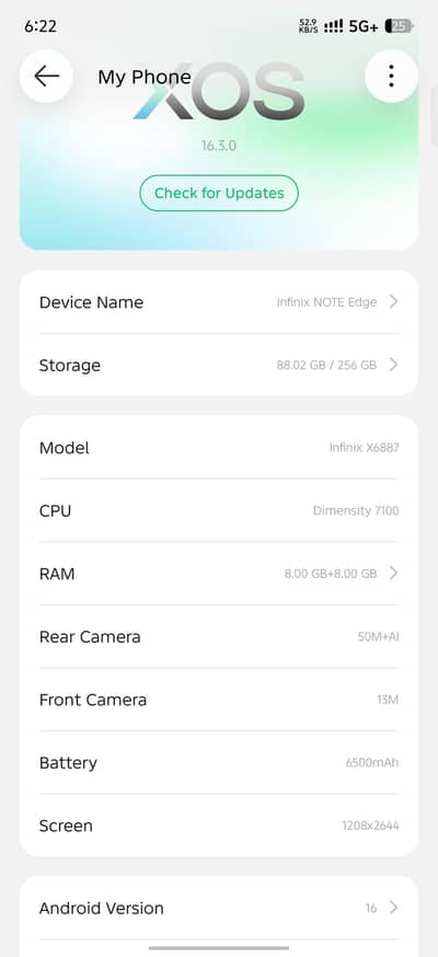 infinix note edge