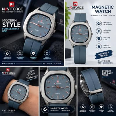 Naviforce Magnet Watch for men | Stylish Premium Design | Quartz Watch