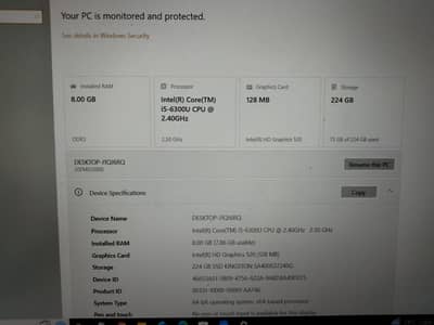 i5 gen 6 8gb ram 256gb SSD all ok price negotiable