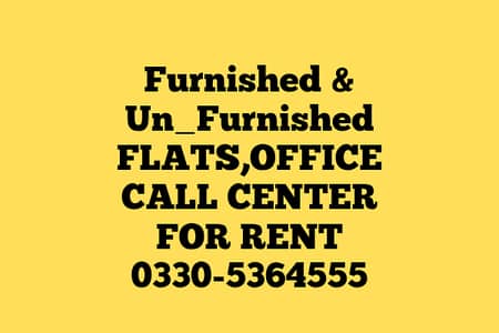 Office,Call center,Flat,Hall for rent 0330-5364555
