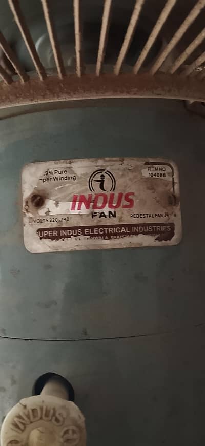 Indus Pedestal Fan - Full Speed - Original Condition