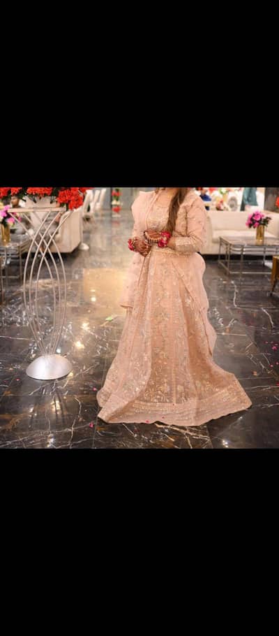Beautiful dusky pink party wear lehnga choli- worn once