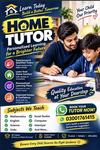 Home tutor and online tutor