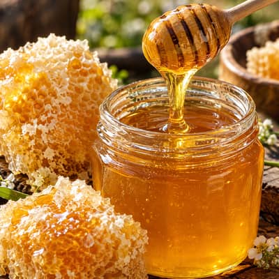 100% Pure Jangli Honey with Honeycomb | Asli Desi Shehad