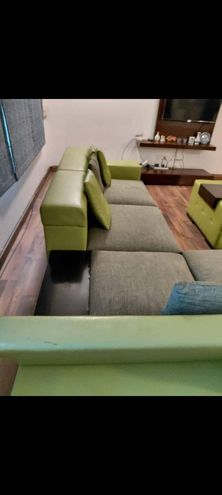 Desginer l shape sofaset heavy with centre table 2