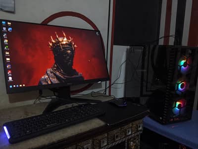 Gaming pc with msi monitor, mouse and keyboard, contact for moredetail