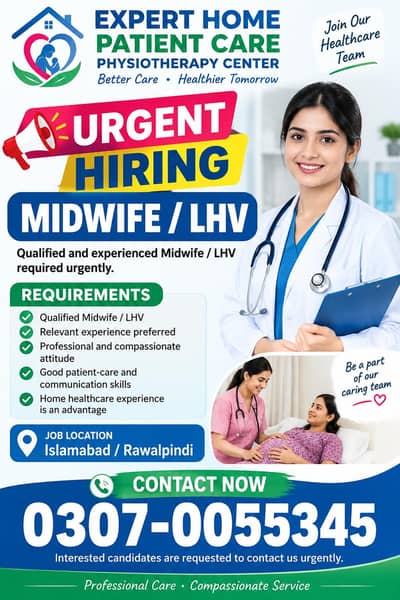 Female required Nursing/Midwife/Attendant/staff/DPT/apply