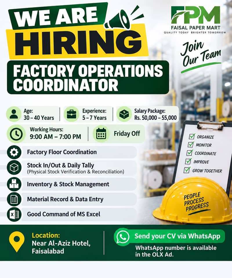 Factory Operations Coordinator 0