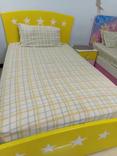 single bed with storage and mattress
