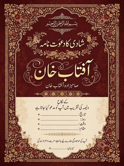 Shadi Card Printing - Makhdoom Rashid