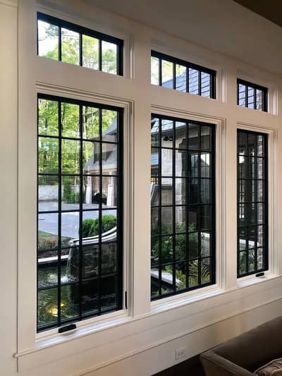 aluminium window & glass stairs terrace openable door 12mm partition