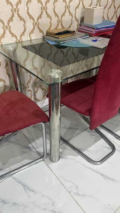 4 chairs one table perfect position  mobile no 03020779553