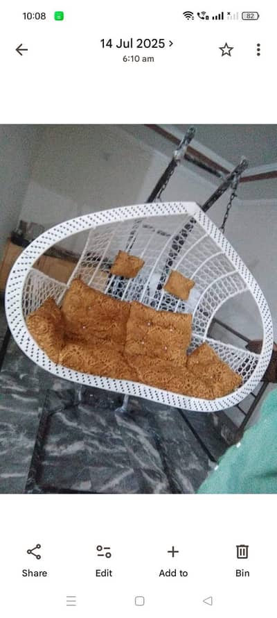 Iron swing with plastic wire