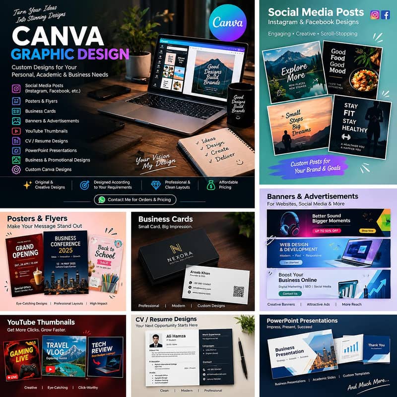 Canva Graphic Design | Posters, Posts, CVs & More 0