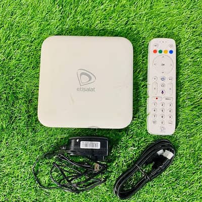 Etisalat android box with remote adapter hdmi cable fully unlocked y