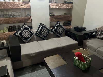 Luxary Sofa Set For Home Fully heavy wodeen all okay with cousions
