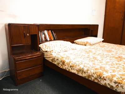 best wooden bed with side tables