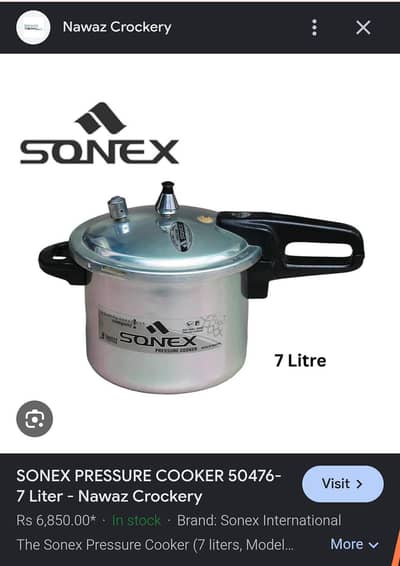 sonex pressure cooker 7 litre