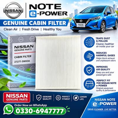 Nissan Note e power Genuine Cabin /Ac Filter Year 2017 to 2020