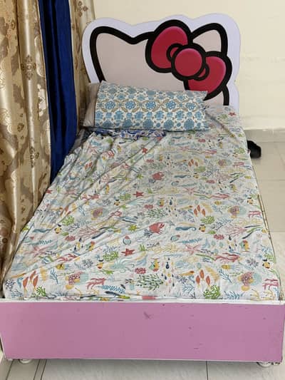 Kids Bed Set with Side Table, Mattress, Study Table & Mirror – Lahore