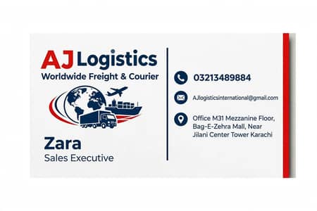 Karachi to Worldwide Cargo By Air 70KG+ Door to Door - AJ Logistics