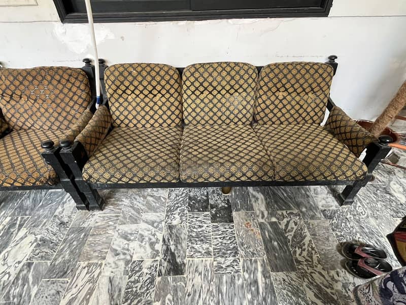 5 seater solid wood sofa set 0
