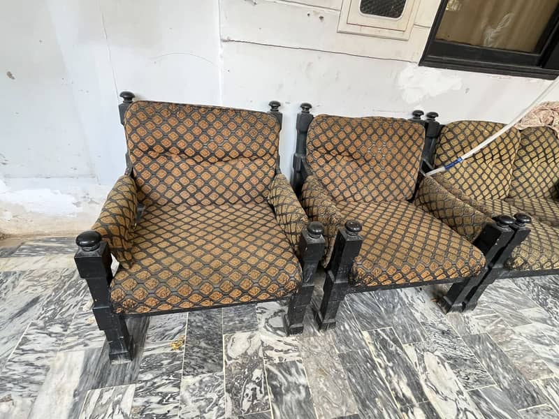 5 seater solid wood sofa set 2
