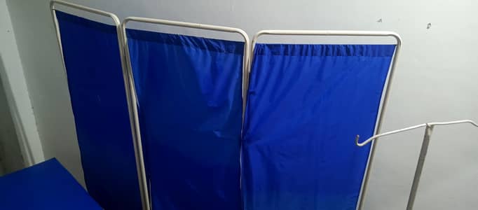 examination bed. drip stand, ward screen 2 folding